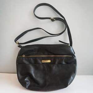 Rosetti Black Faux Leather Crossbody Bag
